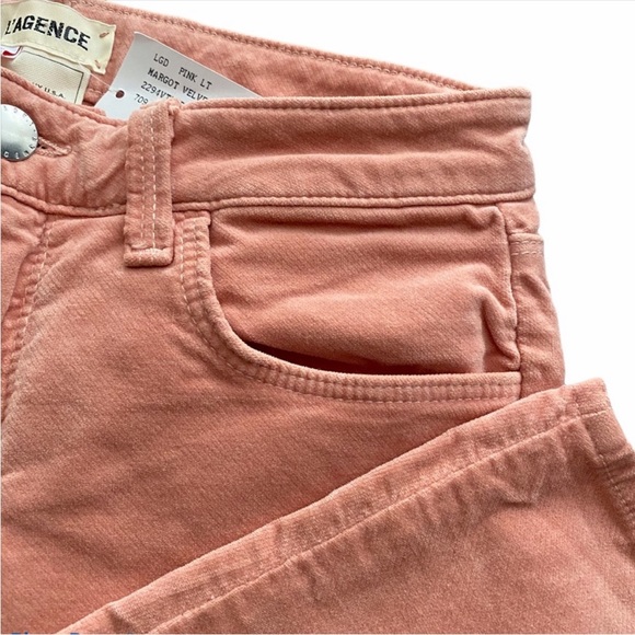 L’Agence Margot Blush Pink Skinny Velvet Jeans Size 26 - Picture 3 of 10